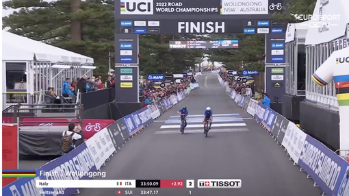 Mondiali di ciclismo, Ganna e Longo Borghini d'argento nella staffetta mista Mondiali di ciclismo, Ganna e Longo Borghini d'argento nella staffetta mista