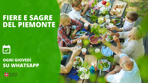 Le fiere e le sagre del Piemonte ogni giovedì sul canale WhatsApp della Regione