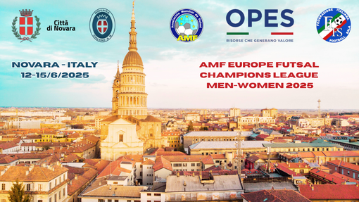 Calcio, la Amf Champions League 2025 a 5 sbarca a Novara Calcio, la Amf Champions League 2025 a 5 sbarca a Novara
