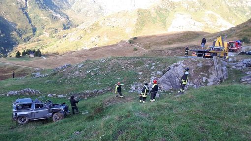 Il Defender coinvolto nell'incidente
