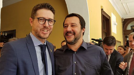 L'onorevole Molteni a Novara per la campagna elettorale leghista