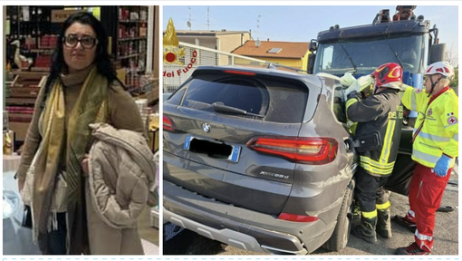 A sinistra: la dottoressa Stefania Onolfo. A destra: i soccorsi al lavoro sui mezzi dopo l'incidente A sinistra: la dottoressa Stefania Onolfo. A destra: i soccorsi al lavoro sui mezzi dopo l'incidente