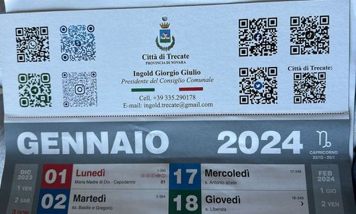 "Propaganda politica nel calendario del Comune": è polemica a Trecate