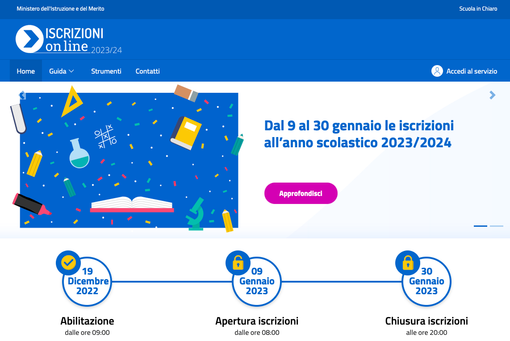 Al via le iscrizioni per l’anno scolastico 2023-24
