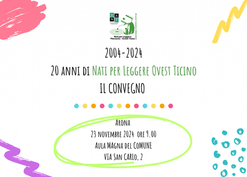 Nati per leggere Ovest Ticino festeggia 20 anni di attività con un convegno e un mese di laboratori Nati per leggere Ovest Ticino festeggia 20 anni di attività con un convegno e un mese di laboratori