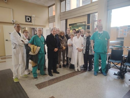 Mariella Enoc in visita all'ospedale Santissima Trinità di Borgomanero