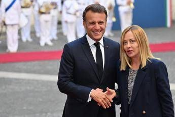 Italia-Francia, Meloni: &quot;Con Macron rafforzato dialogo e coordinamento&quot;