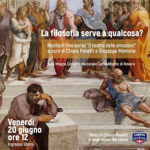 “La filosofia serve a qualcosa?”: i bambini del Convitto Carlo Alberto in scena tra emozioni e grandi domande “La filosofia serve a qualcosa?”: i bambini del Convitto Carlo Alberto in scena tra emozioni e grandi domande