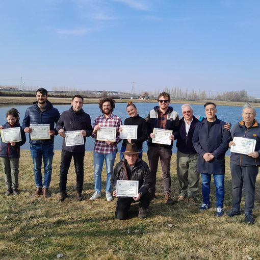 Cerimonia conclusiva del corso di pesca con la mosca artificiale a Novara