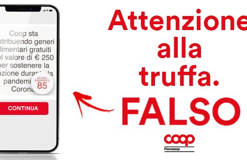 La Coop denuncia un tentativo di truffa in atto sui social