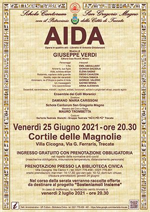 Il 25 maggio l'Aida risuonerà a Villa Cicogna