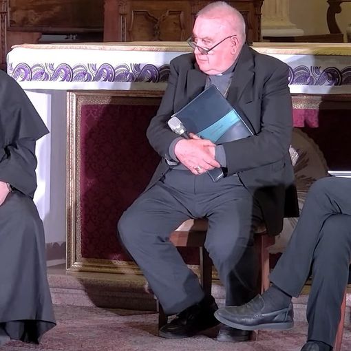 Da siniostra Fra Paolo Benanti, mons. Franco Giulio Brambilla, mons. Matteo Maria Zuppi