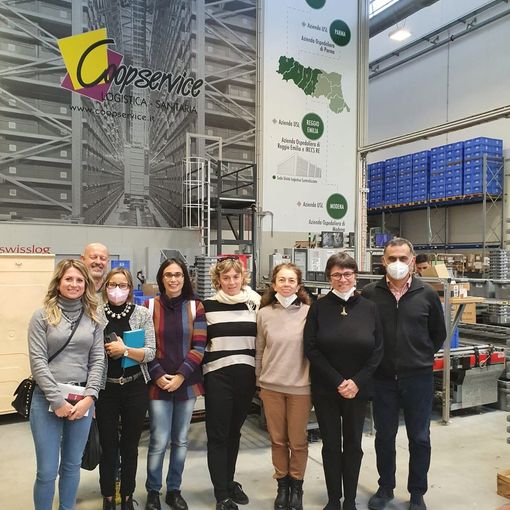 Una delegazione di Dirigenti delle Asl del Quadrante in visita al magazzino dei farmaci di Reggio Emilia