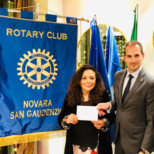 All'Associazione Down Novara un contributo benefico di 1.100 euro dal Rotary Club Novara San Gaudenzio