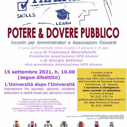 Proseguono gli incontri di “Potere&amp;dovere pubblico”