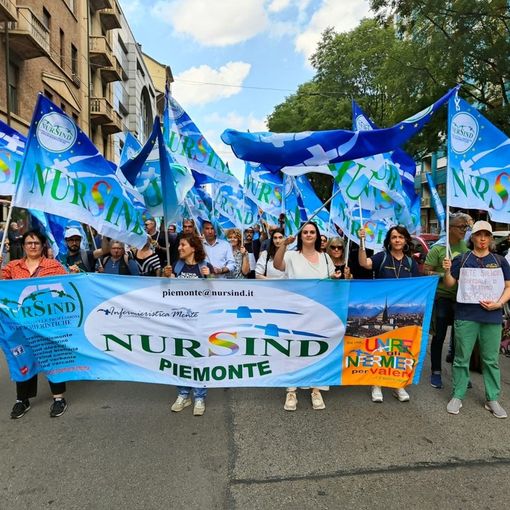 Una manifestazione del Nursind, immagine dello scorso maggio