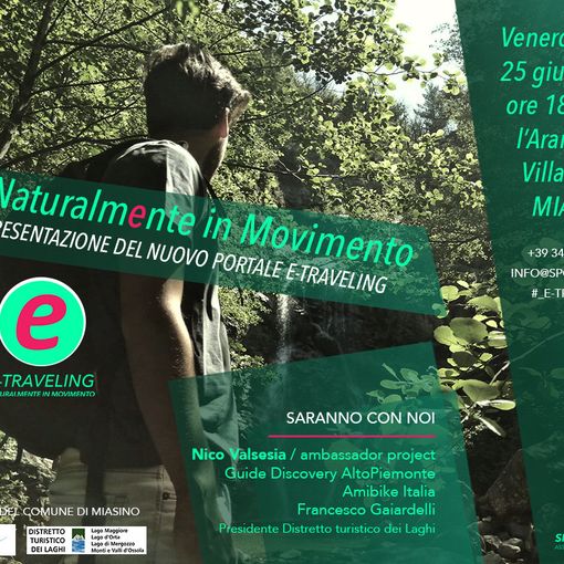 Venerdì 25 verrà presentato il nuovo portale 'E-Traveling. Naturalmente in movimento'