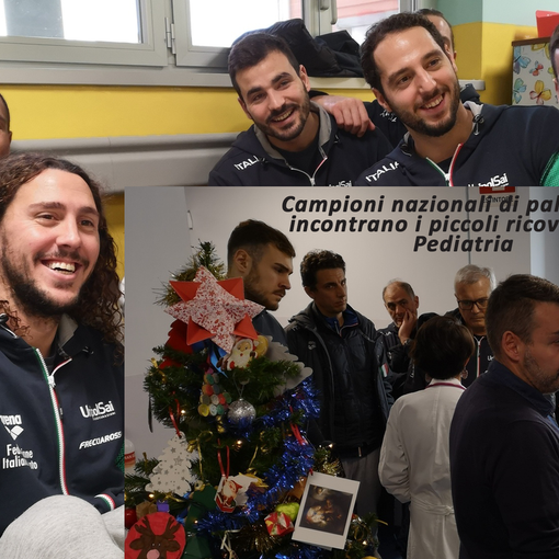 Anche i campioni nazionali di pallanuoto incontrano i piccoli ricoverati in Pediatria