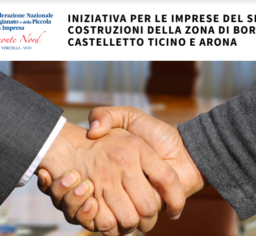 “Presenta la tua impresa”, iniziativa CNA per le imprese del settore costruzioni della zona di Borgomanero, Arona e Castelletto Ticino