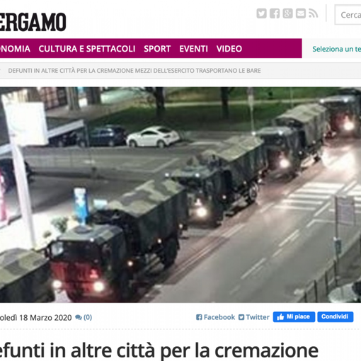 Arrivano a Novara feretri da cremare da Bergamo