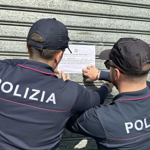 Novara: il Questore chiude per 10 giorni un esercizio commerciale
