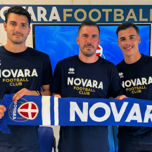 Novara Calcio, presentati ufficialmente i nuovi acquisti Riccardi, Jelenic e Manseri