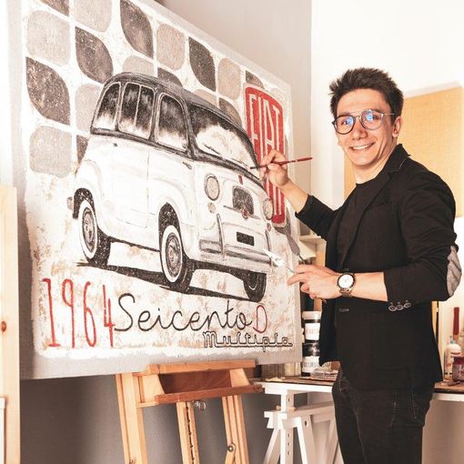 Stefano Berardino: un artista dei motori alla festa delle auto storiche di Revigliasco