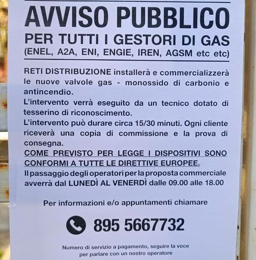 Cartelli falsi sulla commercializzazione di valvole gas