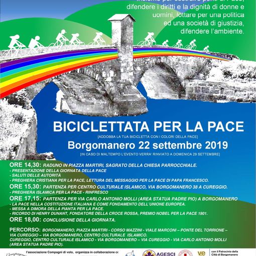 A Borgomanero la “Biciclettata per la pace”