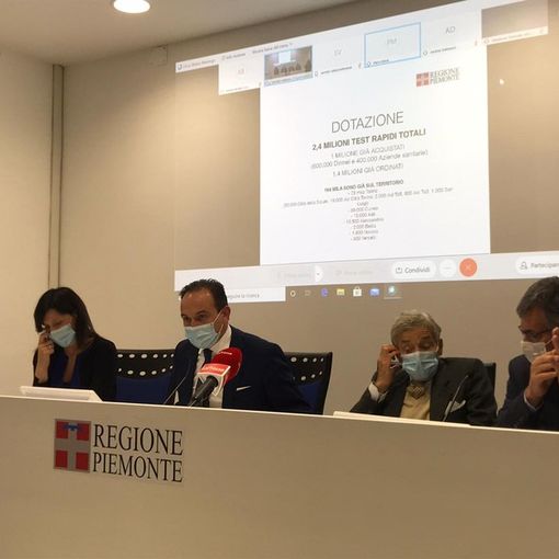 Tamponi rapidi, in Piemonte 2,4 milioni di test: “Testeremo Rsa, ospedali, scuole e privati”