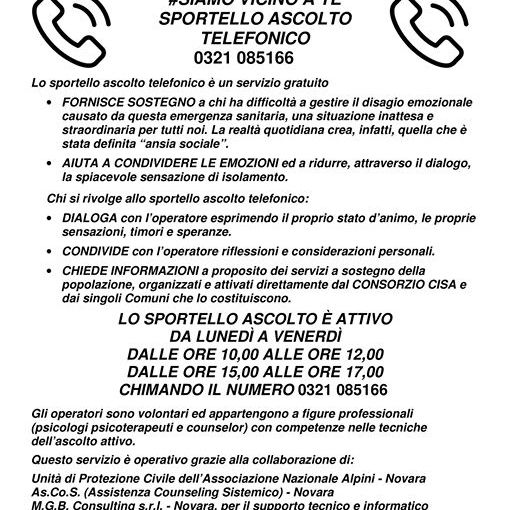 Cisa Ovest Ticino offre il servizio di ascolto per il disagio emotivo