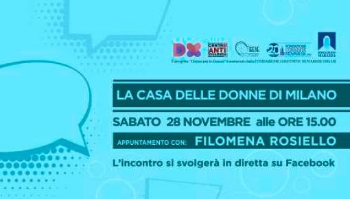 Centro antiviolenza: domani alle 15 incontro online con Filomena Rosiello de “La casa delle donne di Milano”