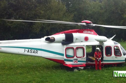 Scontro auto-moto a Pray, centauro trasportato a Novara con l'elisoccorso