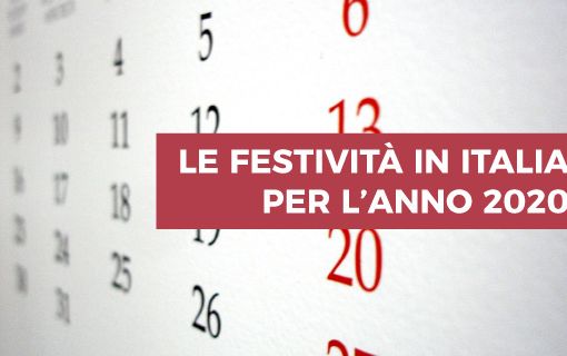 Ecco il calendario delle festività del nuovo anno