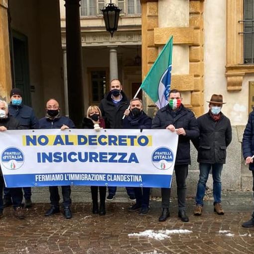 Fratelli d’Italia è scesa in piazza contro il nuovo decreto sicurezza