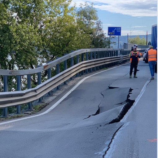 Smottamento sulla SS 33 ad Arona