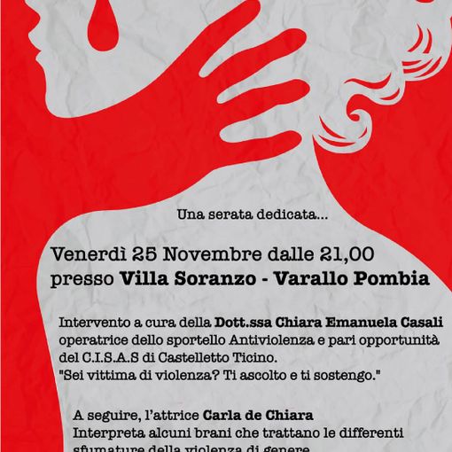 Varallo Pombia, una serata contro la violenza sulle donne