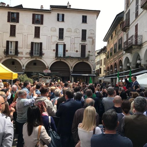 Giorgia Meloni a Novara per l'ultima tappa di campagna elettorale di Fratelli d'Italia