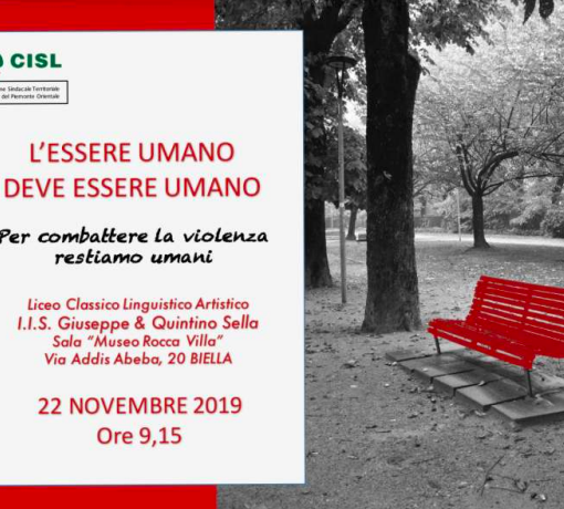 “L'essere umano deve essere umano”: l'iniziativa Cisl contro la violenza sulle donne
