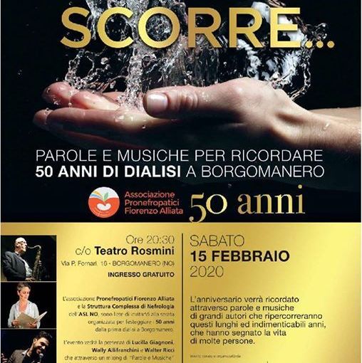 Tutto scorrre: parole e musiche per ricordare i 50 anni di dialisi a Borgomanero