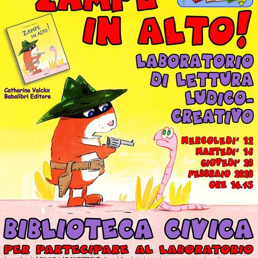 “Zampe in alto” nuovo laboratorio di lettura ludico – creativo in Biblioteca