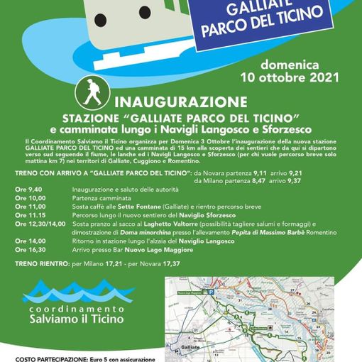 Verrà inaugurata domenica la stazione ferroviaria Galliate Parco del Ticino