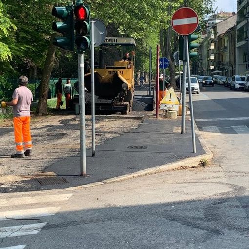 A Novara continua la risistemazione della piste ciclabili