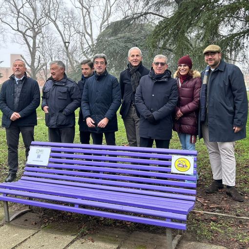Inaugurata a Novara la panchina viola in occasione della Giornata Internazionale contro l’Epilessia