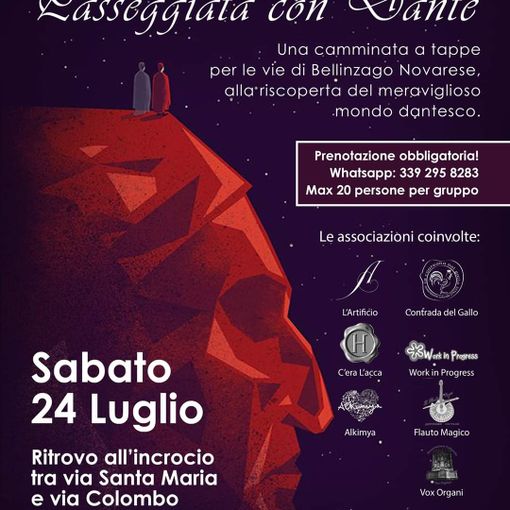 Sabato 24 una passeggiata dedicata a Dante per le vie di Bellinzago