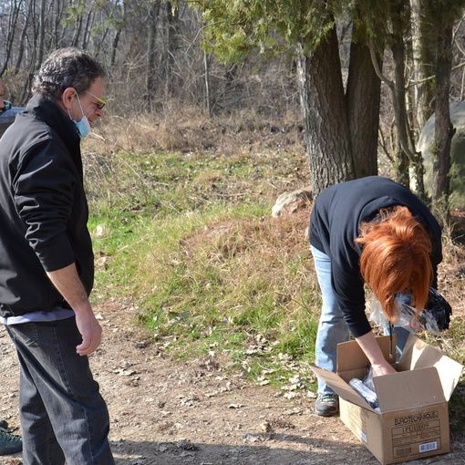 I volontari hanno ripulito la zona del Tempietto di Borgomanero