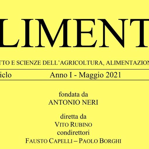 All’Upo nasce ‘Alimenta’ la rivista dedicata al settore Agro – Alimentare e all’ambiente