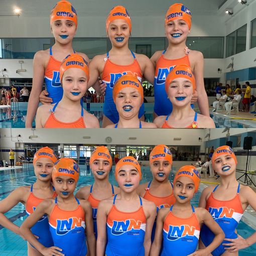 Le sincronette “esordienti” della Libertas Nuoto Novara  mietono successi