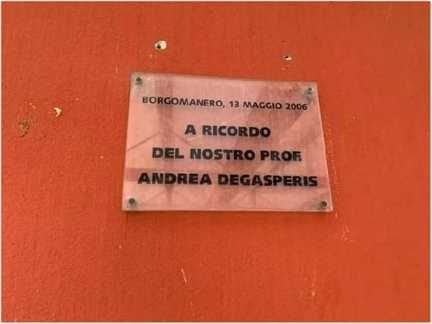 Borgomanero, ripulita la targa ad Andrea Degasperis