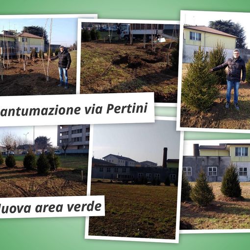 In via Pertini a Trecate una nuova area verde